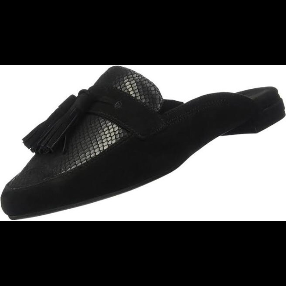 Black Mules with Tassel